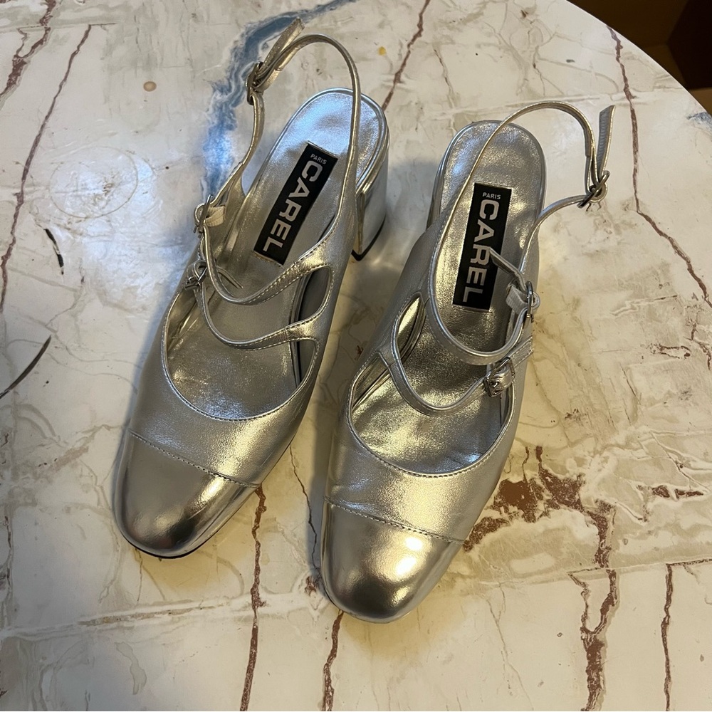 Carel paris Alice pumps - Elegant Silver Strappy Heels